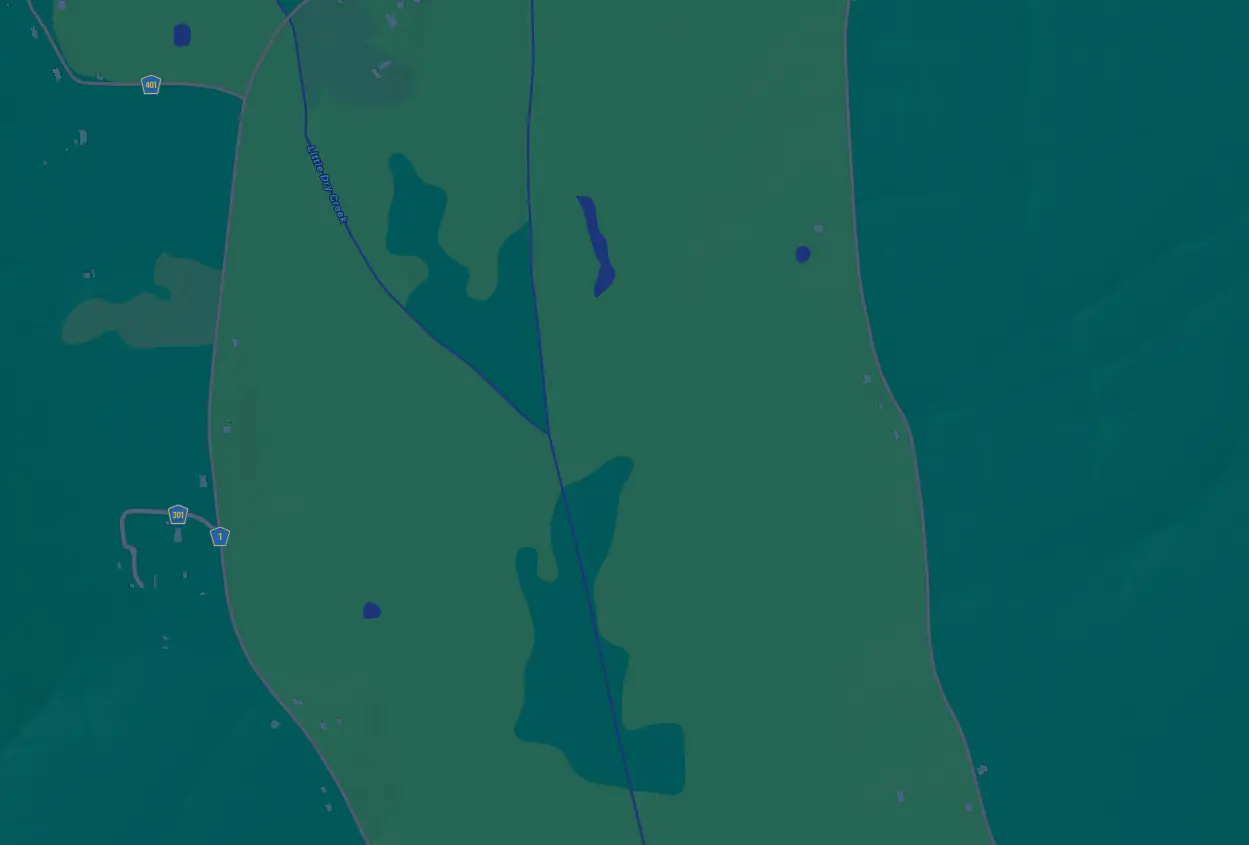 Annotated map showing travel routes to Daniel Spring